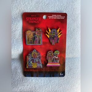 stranger things enamel pins set